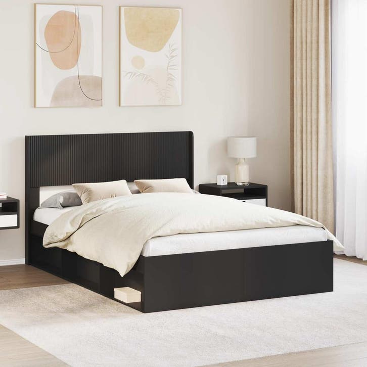 vidaXL Hoofdbord Zwart PB, Maison & Meubles, Chambre à coucher | Lits, Envoi