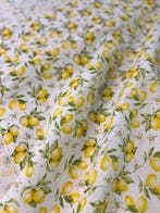 Magnifique tissu dameublement avec de petits citrons -, Antiek en Kunst, Antiek | Tapijten, Tafelkleden en Textiel