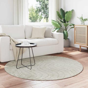 vidaXL Binnen- en buitenkleed PALMERAS Groen Ø 120 CM, Verzenden, Nieuw
