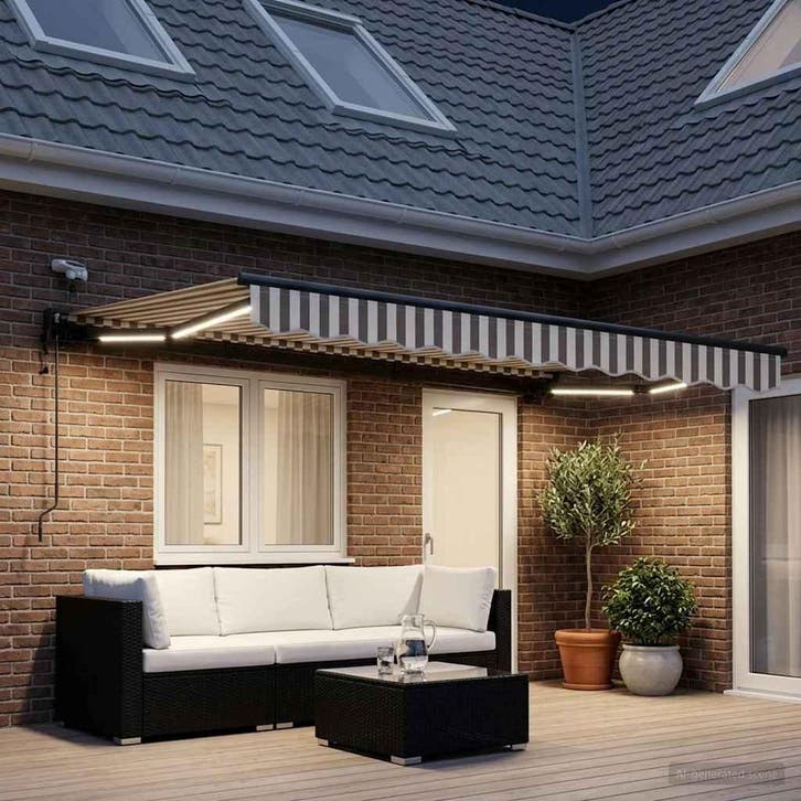 vidaXL Elektrisch Uitschuifbare Zonneluifel Lichtgrijs en, Jardin & Terrasse, Protection solaire, Envoi