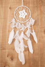 Dromenvanger Bloem Wit Dreamcatcher Veren Macramé Bohemian I, Ophalen of Verzenden, Nieuw