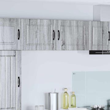 vidaXL Wandkast PORTO 2 st Grijs Sonoma Bewerkt hout, Huis en Inrichting, Verzenden, Nieuw
