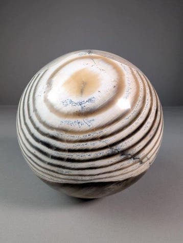 Zebra Agate Bol - Hoogte: 15 cm - Breedte: 15 cm- 5.3 kg
