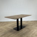 Vervoort kantinetafel 150x80 cm,  eiken - zwart, Gebruikt, Bureau