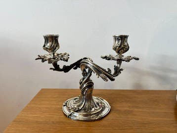 Christofle - Kaarsenhouder rocaille - Verzilverd