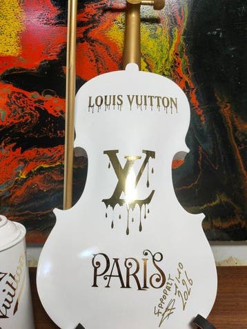 fp pop art - Violon Louis Vuitton et Capsule Ourson Love