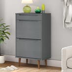 vidaXL Schoenenkast MOLDE 59,5x35x103 cm massief grenenhout, Verzenden, Nieuw