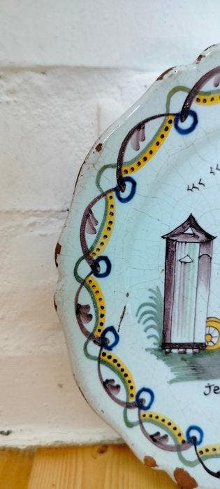 Plat - Poterie - Nevers XVIIIe siècle, Antiquités & Art