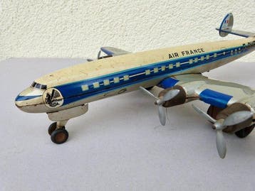 Joustra - Avion-jouet vintage tin airplane—an Air France