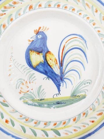 Henriot Quimper - Bord - Coq - Aardewerk, Antiquités & Art