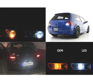 KIT 8 AMPOULES LED EXTÉRIEUR POUR VOLKSWAGEN VW GOLF 4 GTI 9, Auto-onderdelen, Verzenden, Nieuw
