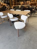 Girona eetkamerstoel, beige + metalen onderstel (nieuw), Huis en Inrichting, Nieuw