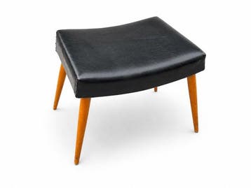Kruk - Hout, Skai - Vintage Scandinavisch