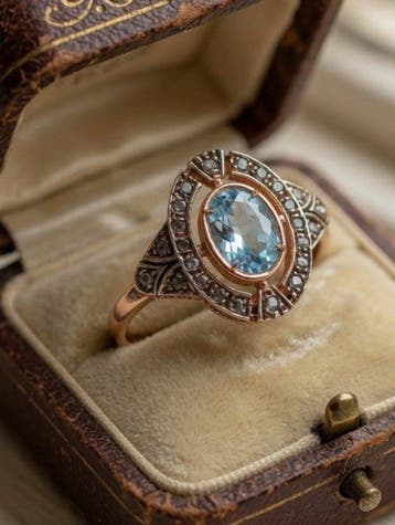Sans prix de réserve - Bague - 9 carats Argent, Or rose, Bijoux, Sacs & Beauté