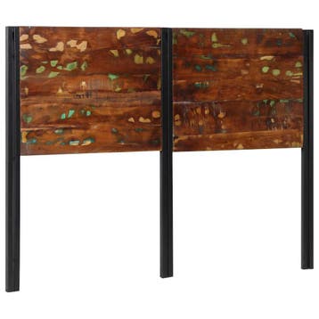 vidaXL Hoofdeinde 140 cm massief gerecycled en ijzer, Verzenden