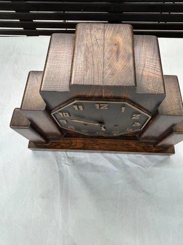 Amsterdamse School klok - Art Deco Hout, Messing - 1920-1930