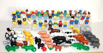 91 x Lego-Duplo / poppetjes en dieren - Figuur (91) -, Nieuw