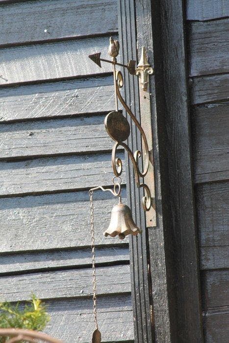 Decoratieve bel - Europa - Trekbel antiek groen, Antiek en Kunst, Curiosa en Brocante