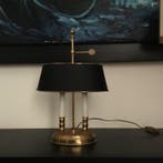 Bureaulamp - Messing - lampenkap van zwarte tole