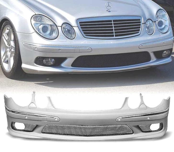 PARE CHOCS FRONTAL POUR MERCEDES W211 02-06 PDC LOOK AMG, Autos : Pièces & Accessoires, Carrosserie & Tôlerie, Envoi