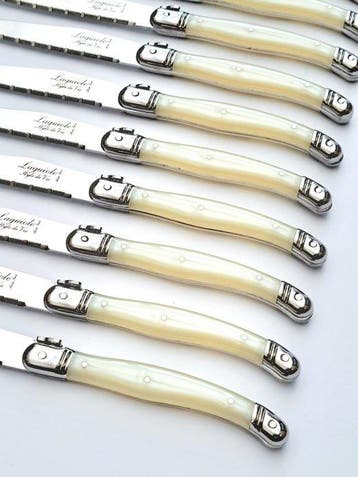 Laguiole - 18x Steak Knives - Pearl - style de -