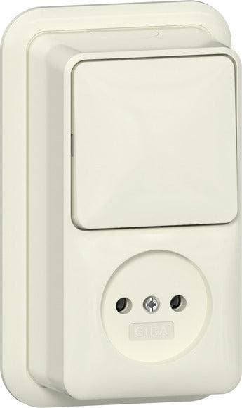 Gira Montage En Surface Prise Combinée À 2 Pôles Crème Blanc, Doe-het-zelf en Bouw, Verzenden, Nieuw