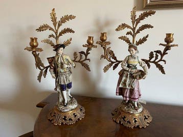 Potschappel, Carl Thieme - Kandelaber - Porselein -
