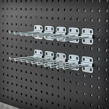 Datona Gereedschapshaak dubbel - 15 cm (10 stuks) - Datona, Doe-het-zelf en Bouw, Werkbanken, Ophalen of Verzenden, Nieuw