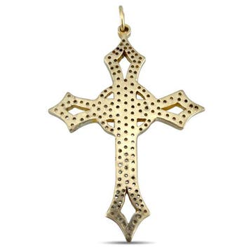 Pendentif en forme de croix - 14 carats Or jaune - 1.00ct.