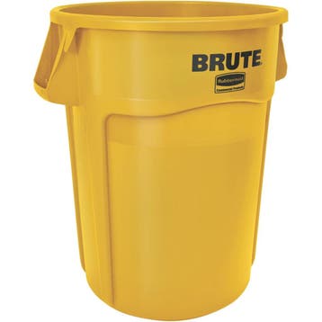 Afvalbak | BRUTE | Kunststof | Geel | 166.5L | Open |, Verzenden