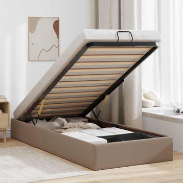 vidaXL Bedframe zonder matras 90x190 cm kunstleer, Verzenden