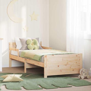 vidaXL Bedframe met hoofdeinde Bruin 80 x 200 cm Bewerkt, Verzenden