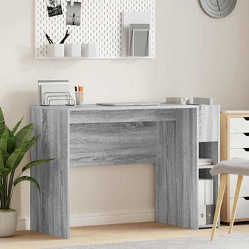 vidaXL Bureau Grijs Sonoma Bewerkt hout 109 x 50 x 78 cm, Verzenden