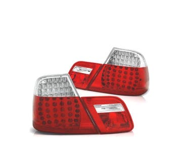 FEUX ARRIÈRE LED BMW E46 BERLINE 98-01 ROUGE CHROMÉ LOOK M3, Verzenden
