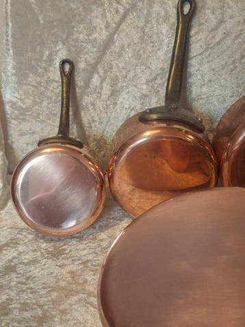 Cuivres de Faucogney - Kookpottenset (5) - Koper, Tin -