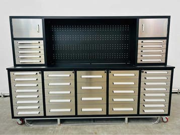 Veiling - Garagewerkbank met 33 lades 285x67x190cm, Nieuw