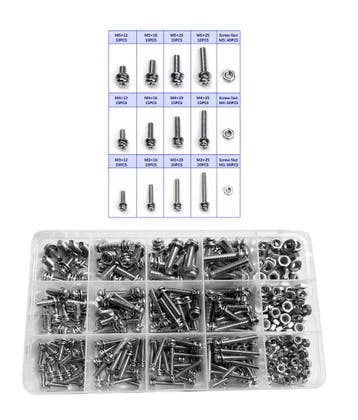 Set van 360 bouten, moeren en ringen (kruiskop, M3, M4, M5), Verzenden, Nieuw