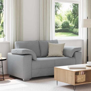 vidaXL Loveseat Lichtgrijs 160 cm Stof, Verzenden, Nieuw