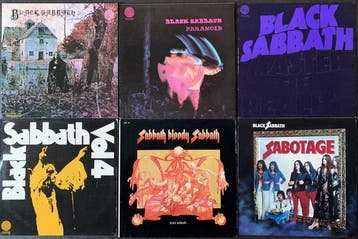 Black Sabbath - Great collection of six first LPs from 1970