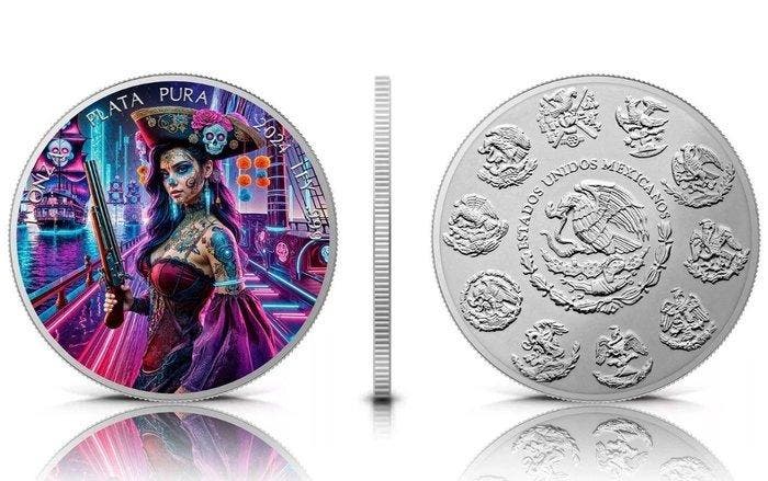 Mexico. 1 Onza 2024 Dia de los Muertos - Pirate - 1 Oz, Postzegels en Munten, Munten | Europa | Niet-Euromunten