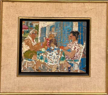 Bernard Richard (1925-2020) - Scène parisienne au café