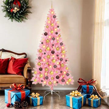 vidaXL Kerstboom Roze 180 cm PVC, Diversen, Kerst, Verzenden, Nieuw