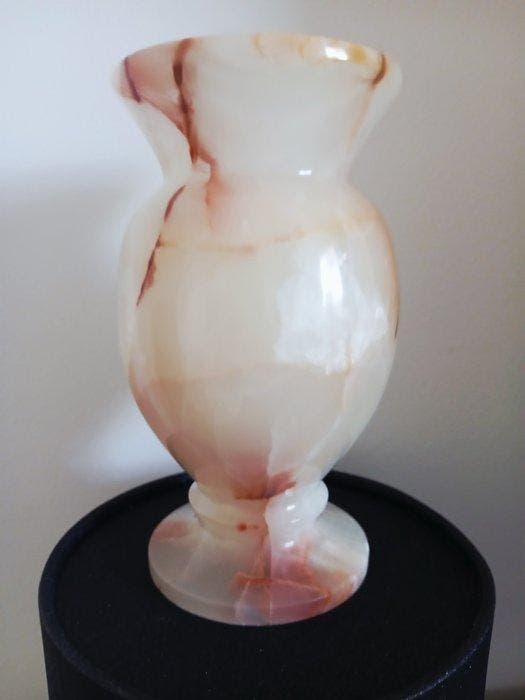 Vaas - Onyx marmeren - Natuursteen, handgemaakt, Antiek en Kunst, Curiosa en Brocante