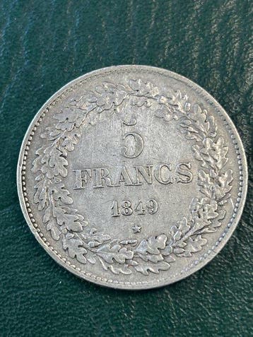 Belgique. Léopold Ier. 5 Francs 1849 (Sans prix de réserve)