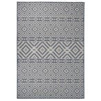 vidaXL Buitenkleed met patroon platgeweven 160x230 cm blauw, Verzenden, Nieuw