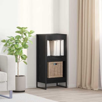 vidaXL Boekenkast 40 x 30 x 86,5 cm Bewerkt hout Zwart Eiken, Verzenden