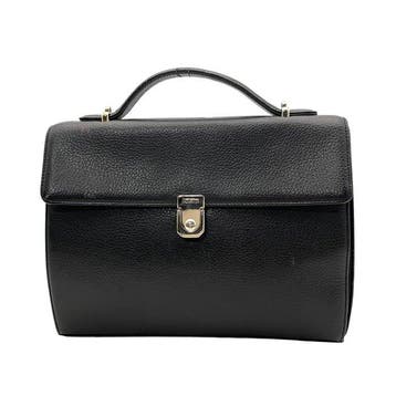 Burberrys - Burberry Vintage Black Leather Top Handle, Nieuw