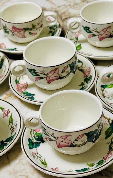 Koffieservies voor 6 (14) - Porselein, Antiek en Kunst, Antiek | Meubels | Tafels