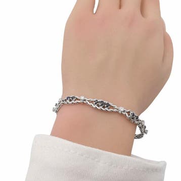 Armband - 18 karaat Witgoud - 0.81ct. tw. Saffier - Diamant, Nieuw