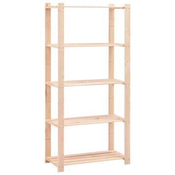 vidaXL Opbergrek 5-laags 80x38x170 cm massief grenenhout 250, Verzenden